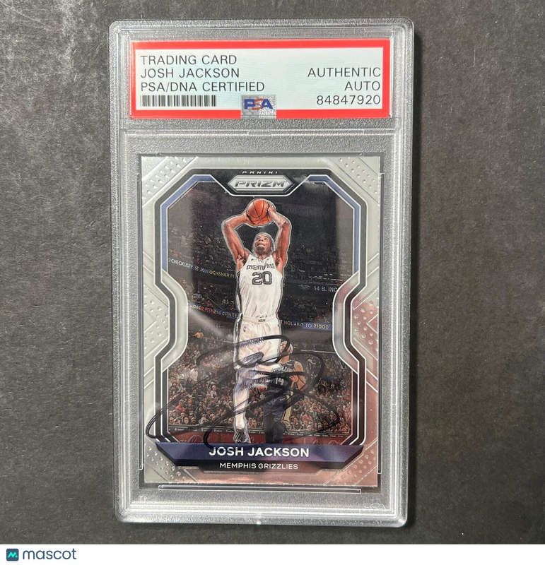 2020-21 Panini Prizm #106 Josh Jackson Signed Rookie Card AUTO PSA Slabbed Grizz