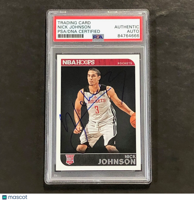 2014-15 NBA Hoops #295 Nick Johnson Signed Card AUTO PSA Slabbed RC Rockets