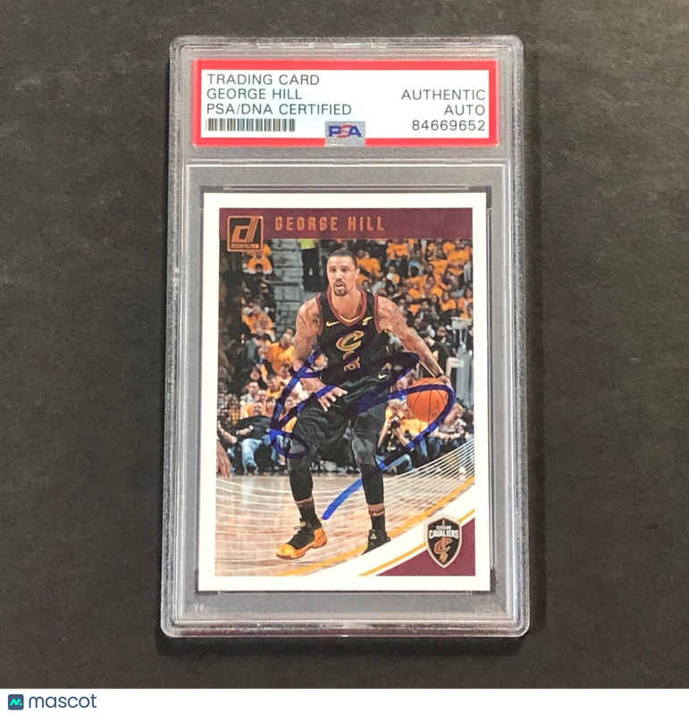2018-19 Panini Donruss #108 George Hill Signed Card PSA/DNA Slabbed Cavaliers