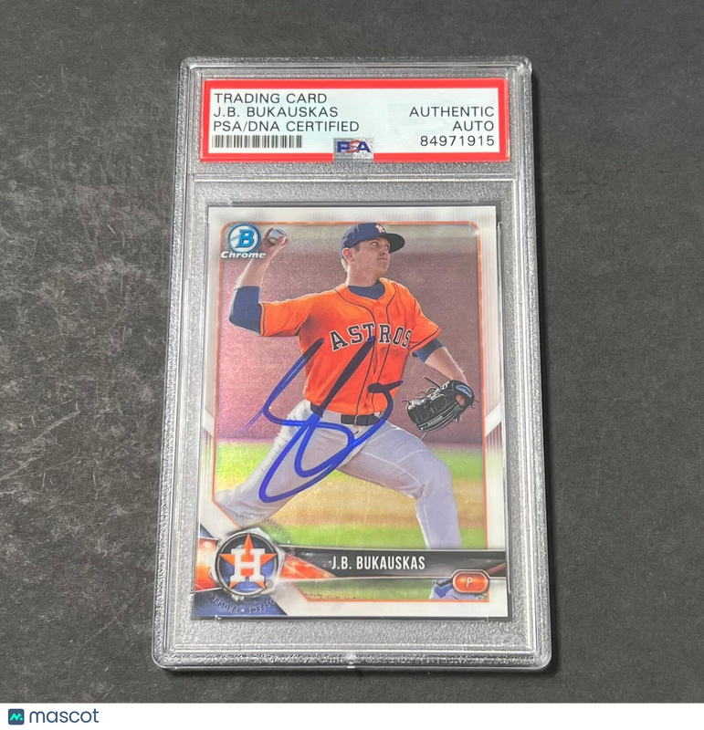2018 Topps Chrome #BCP125 J.B Bukauskas Signed Card PSA Slabbed Auto Astros