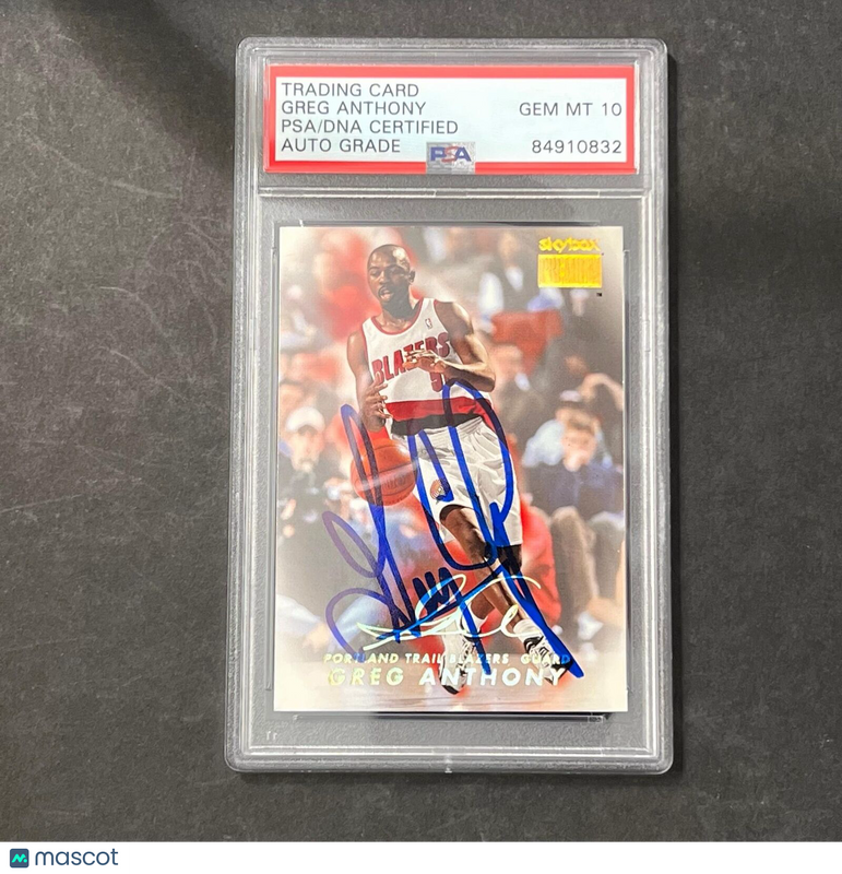 1998 Skybox #165 Greg Anthony Signed Card Auto 10 PSA Slabbed Blazers