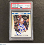 2011-12 NBA Hoops #61 Charlie Villanueva Signed Card AUTO PSA/DNA Slabbed Pistons