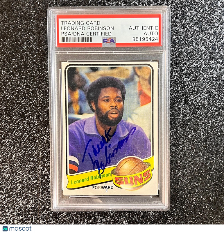 1969 TOPPS #95 Leornard Robinson Signed Card PSA Slabbed Auto Suns