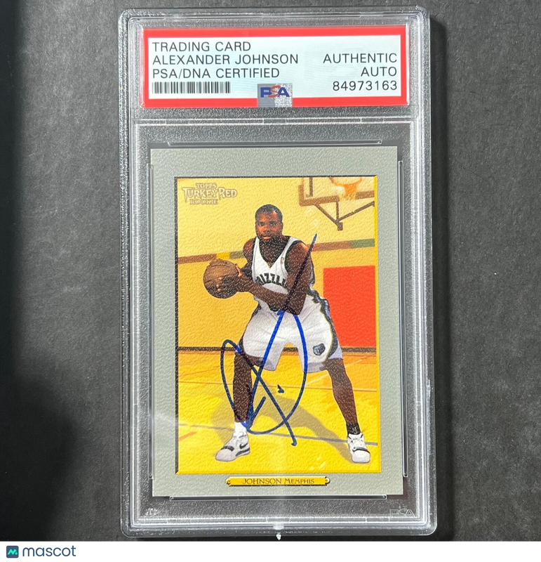 2006-07 Topps Turkey Red #206 Alexander Johnson Signed Card AUTO PSA Slabbed Gri