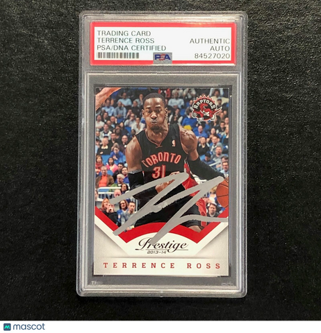 2013-14 Panini Prestige #38 Terrence Ross Signed Card AUTO PSA Slabbed Raptors