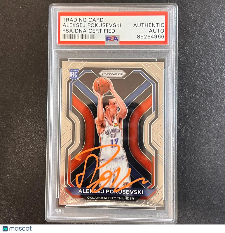 2020-21 Panini Prizm #264 Aleksej Pokusevski Signed Card AUTO PSA Slabbed RC Thu