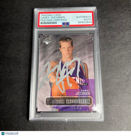 2002-03 Upper Deck #184 Casey Jacobsen Signed Card AUTO PSA Slabbed RC Suns