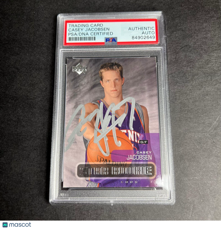 2002-03 Upper Deck #184 Casey Jacobsen Signed Card AUTO PSA Slabbed RC Suns