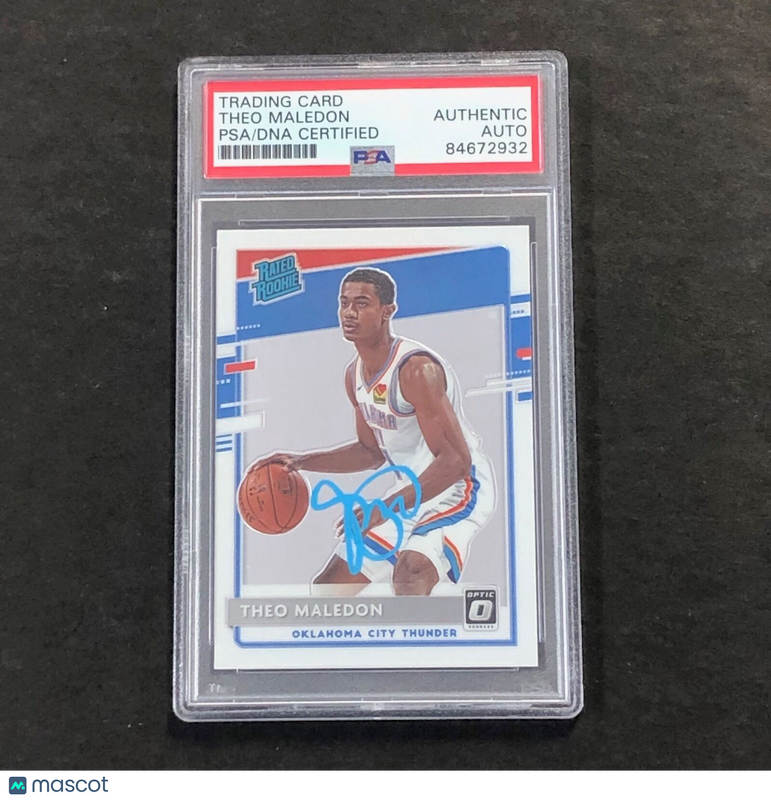 2020-21 Optic Rated Rookie #289 Theo Maledon Signed Card AUTO PSA Slabbed RC