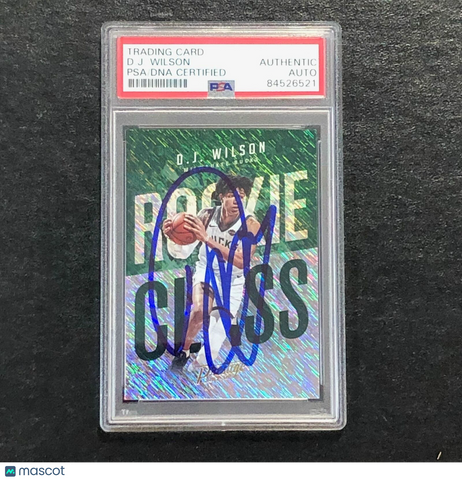 2017-18 Panini Prestige Rookie Class Rain #17 D.J. Wilson Signed Card AUTO PSA/D