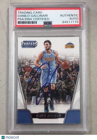 2016-17 Panini Threads #124 Danilo Gallinari Signed AUTO PSA Slabbed Nuggets