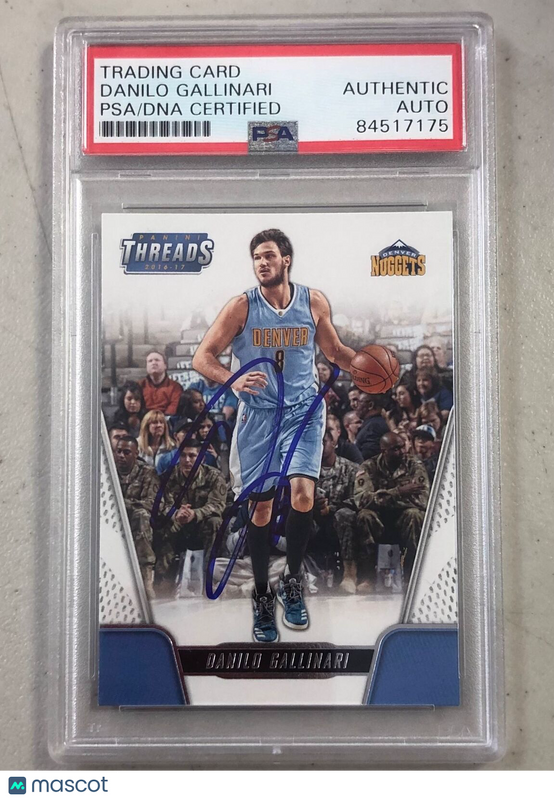 2016-17 Panini Threads #124 Danilo Gallinari Signed AUTO PSA Slabbed Nuggets