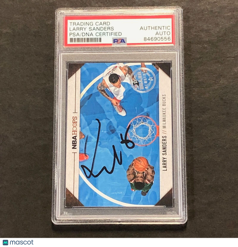 2013-14 Panini NBA Hoops #24 Larry Sanders Signed Card AUTO PSA/DNA Slabbed Buck