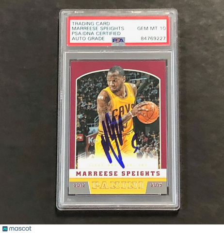 2012-13 Panini Basketball #115 Marreese Speights Signed Card AUTO 10 PSA Slabbed