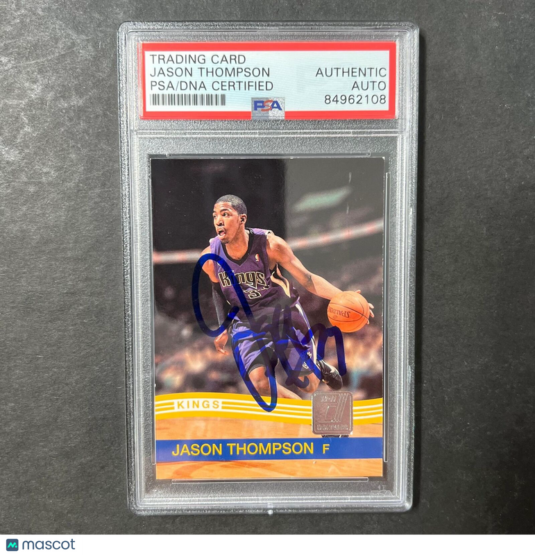 2010-11 Panini Donruss #224 Jason Thompson Signed Card AUTO PSA Slabbed Kings