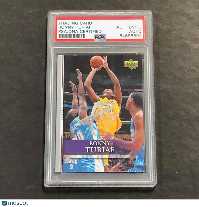 2007-08 Upper Deck #45 Ronny Turiaf Signed Card AUTO PSA Slabbed Lakers