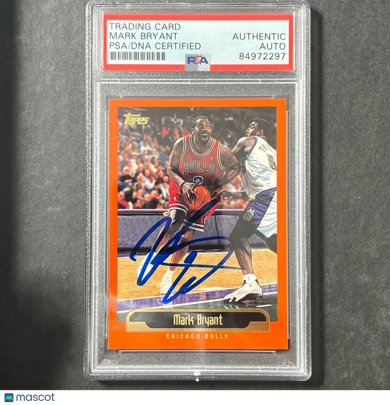 1999-2000 Topps #91 Mark Bryant Signed Card AUTO PSA Slabbed Bulls
