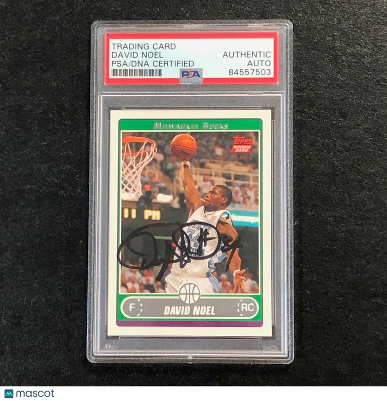 2006-07 Topps #263 David Noel Signed Card AUTO PSA/DNA Slabbed RC Rookie