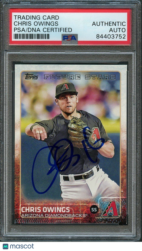 2015 Topps #63 Chris Owings Signed Card PSA Slabbed Auto Dbacks
