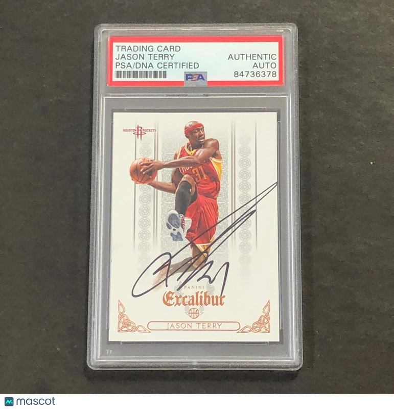 2014-15 Panini Excalibur #133 Jason Terry Signed Card AUTO PSA Slabbed Rockets