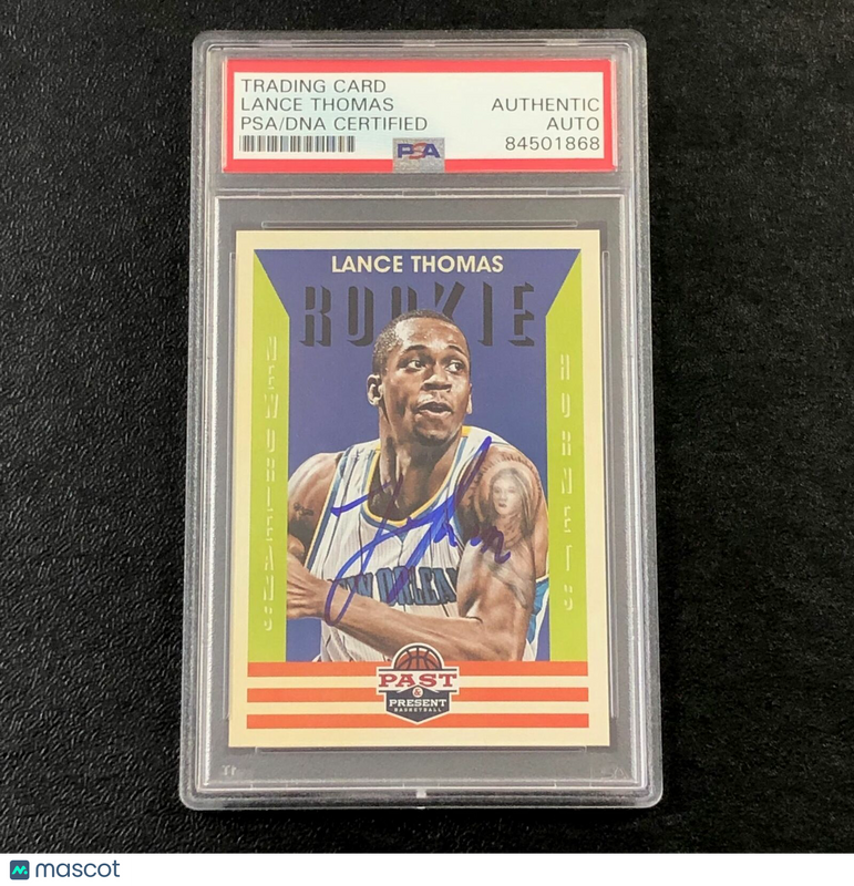 2012-13 Panini Past and Present #157 Lance Thomas Signed Card AUTO PSA Slabbed R