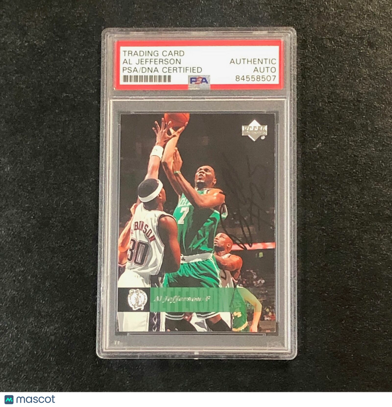 2006-07 Upper Deck #9 Al Jefferson Signed Card AUTO PSA Slabbed Celtics