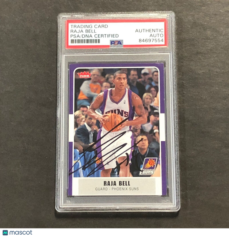 2007-08 Fleer Basketball #193 Raja Bell Signed Card AUTO PSA Slabbed Suns