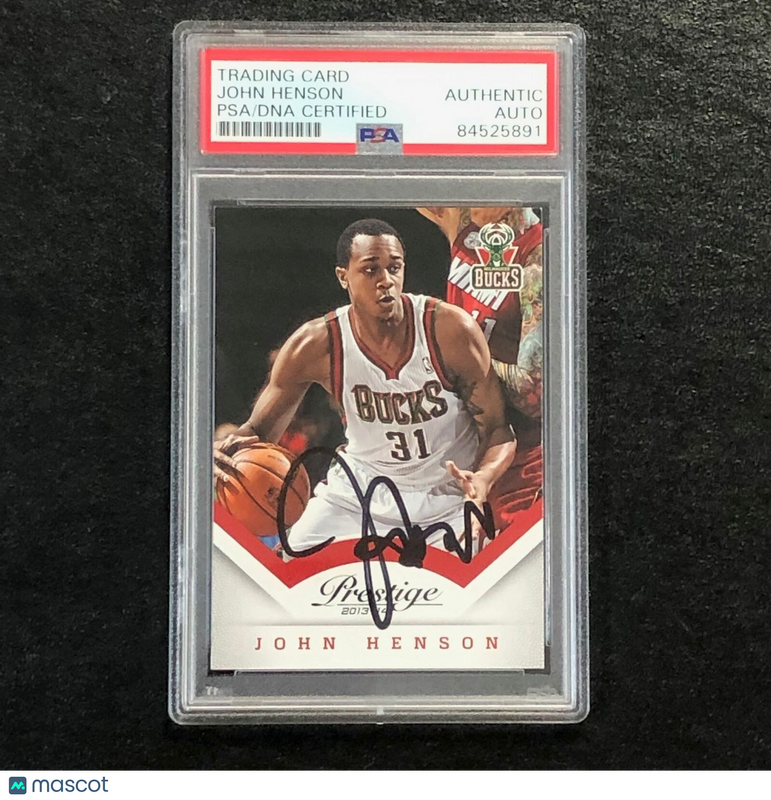 2013-14 Panini Prestige #134 John Henson Signed Card AUTO PSA Slabbed Bucks