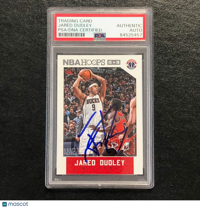 2015 NBA Hoops #13 Jared Dudley Signed Card AUTO PSA Slabbed Wizards
