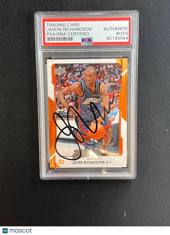2008-09 Upper Deck Basketball #15 Jason Richardson Signed Card AUTO PSA Slabbed