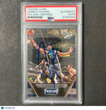 2015-16 Panini Threads #61 Derrick Favors Signed Card AUTO PSA Slabbed Jazz