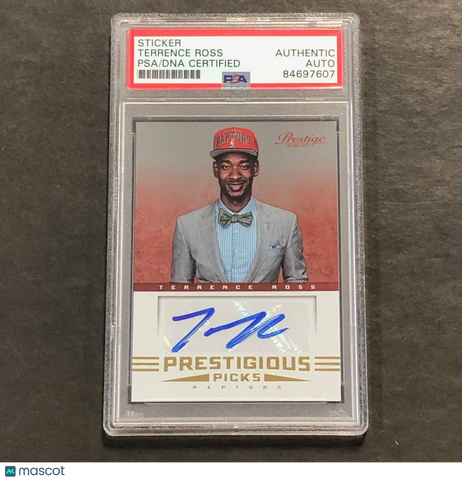 2012-13 Panini Prestige #52 Terrence Ross Signed Card AUTO PSA/DNA Slabbed Rapto