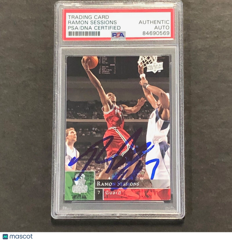 2009-10 Upper Deck Basketball #105 Ramon Sessions Signed AUTO PSA Slabbed Bucks