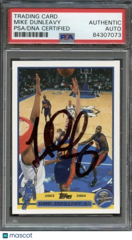 2003-04 Topps #37 Mike Dunleavy Signed Card AUTO PSA Slabbed Warriors