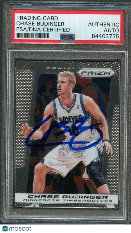 2013-14 Panini Prizm #171 Chase Budinger Signed Card AUTO PSA Slabbed Timberwolv