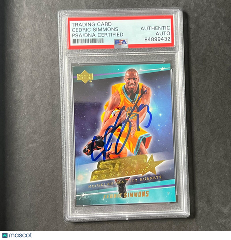 2006-07 Upperdeck #215 Cedric Simmons Signed Card AUTO PSA Slabbed Hornets