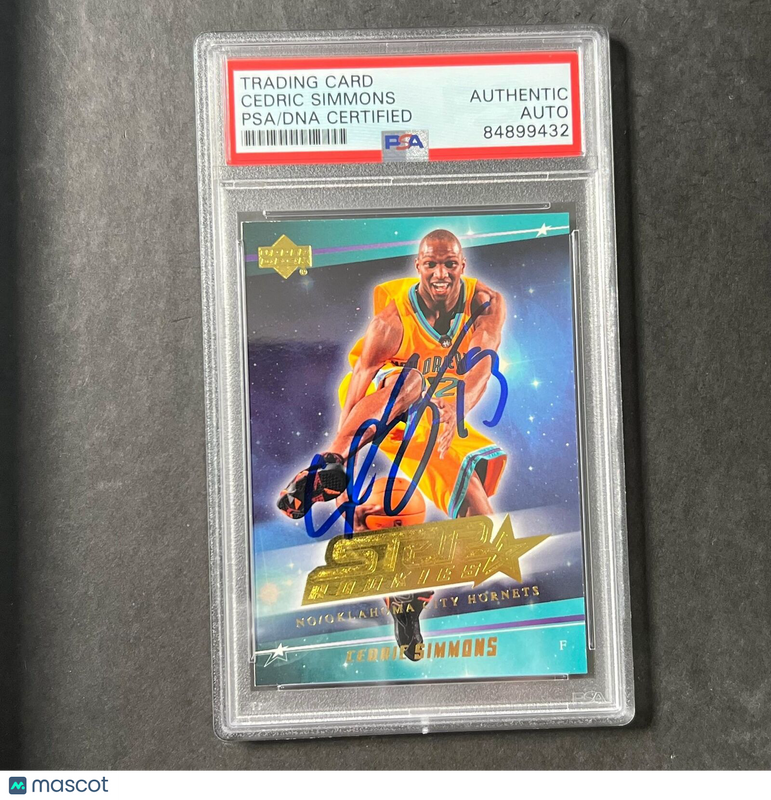 2006-07 Upperdeck #215 Cedric Simmons Signed Card AUTO PSA Slabbed Hornets