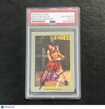 2006-07 Topps Turkey Red #63 Zaza Pachulia Signed Card AUTO PSA Slabbed Hawks