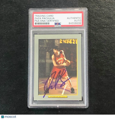 2006-07 Topps Turkey Red #63 Zaza Pachulia Signed Card AUTO PSA Slabbed Hawks