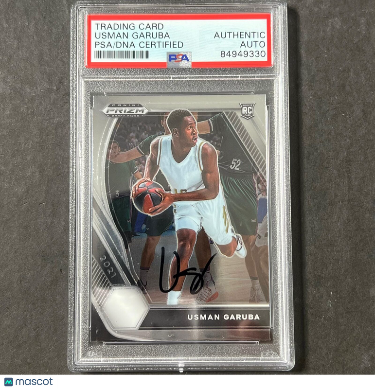 2021-22 Panini Prizm Draft Picks #41 Usman Garuba Signed Card AUTO PSA Slabbed R
