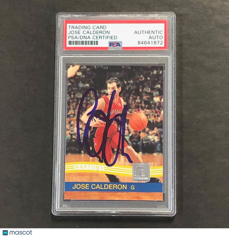 2010-11 Panini Donruss #32 Jose Calderon Signed Card AUTO PSA Slabbed Raptors