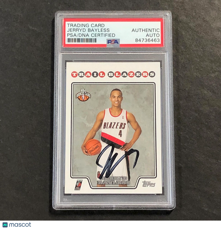 2008-09 Topps Basketball #206 Jerryd Bayless Signed Card AUTO PSA Slabbed Trail