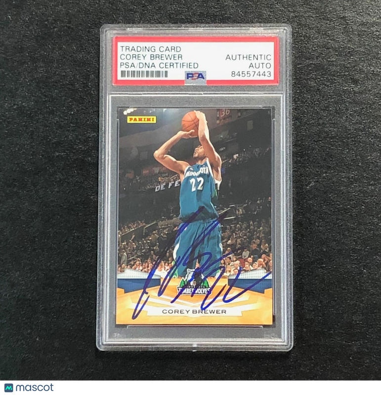 2009-10 Panini Basketball #212 Corey Brewer Signed Card AUTO PSA Slabbed Timberw