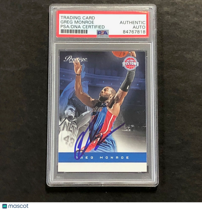 2012-13 Panini Prestige #102 Greg Monroe Signed Card AUTO PSA Slabbed Pistons