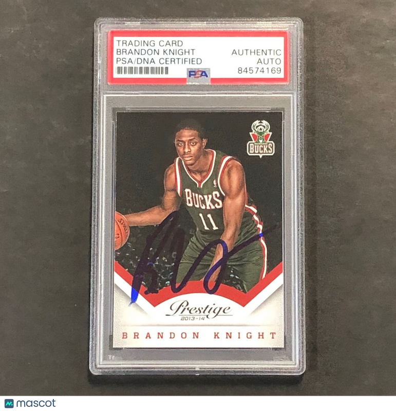 2013-14 Panini Prestige #126 Brandon Knight Signed Card AUTO PSA Slabbed Bucks
