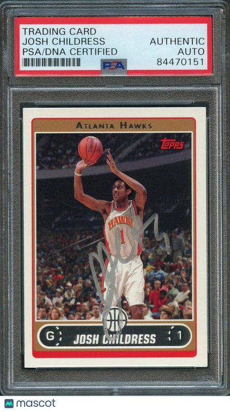 2006 Topps #105 Josh Childress Signed Card AUTO PSA Slabbed Hawks