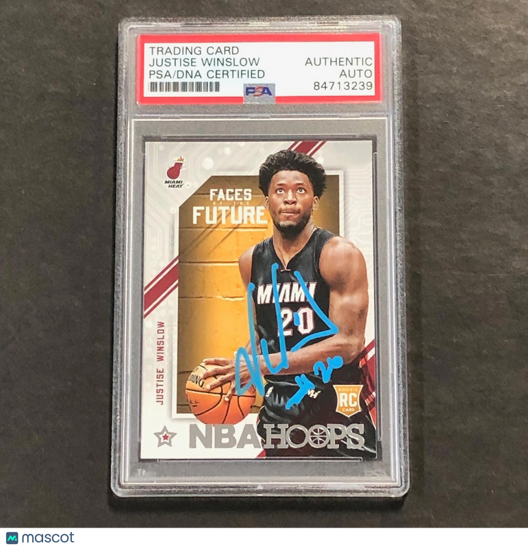 2015-16 NBA Hoops Faces of the Future #12 Justise Winslow Signed Card AUTO PSA/D