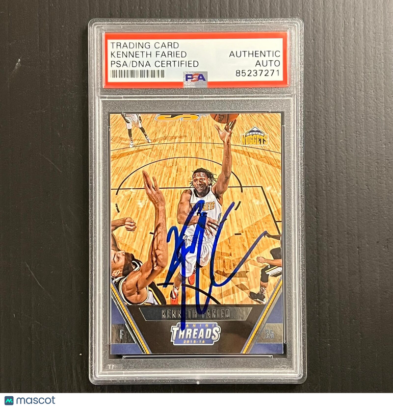 2015-16 Panini Threads #146 Kenneth Faried Signed AUTO PSA Slabbed Nuggets
