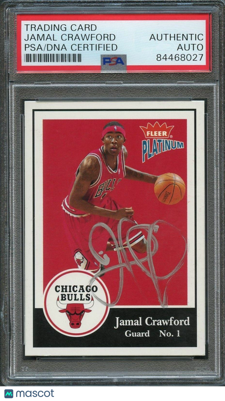 2003-04 Fleer Platinum #24 Jamal Crawford Signed Card AUTO PSA Slabbed Bulls