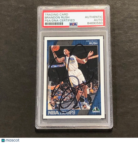 2016-17 Panini NBA Hoops #247 Brandon Rush Signed Card AUTO PSA Slabbed Timberwo